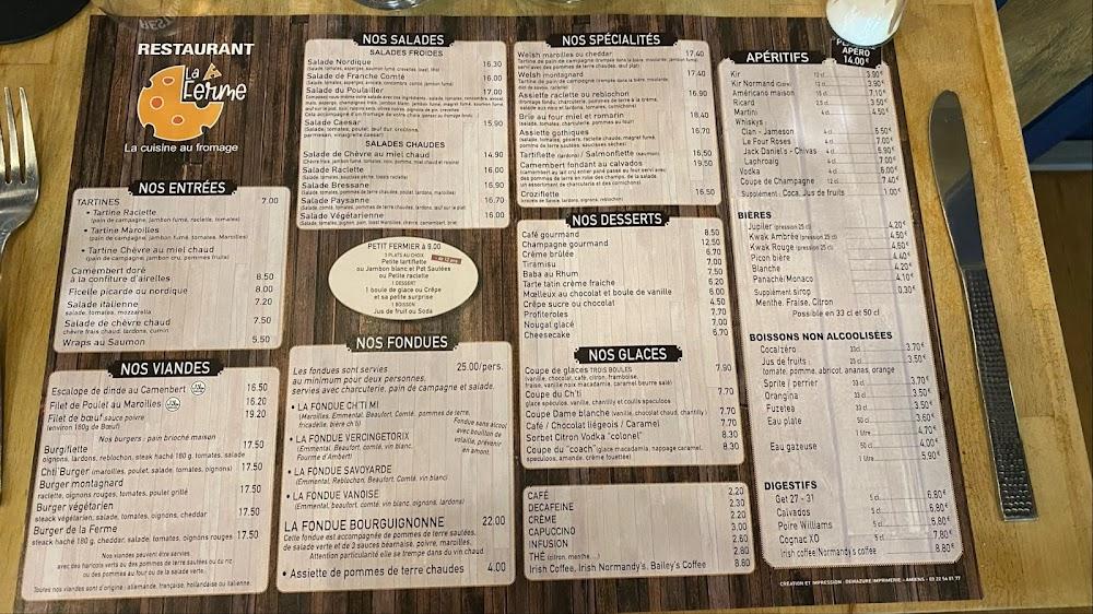 La Ferme - Menu Image 2